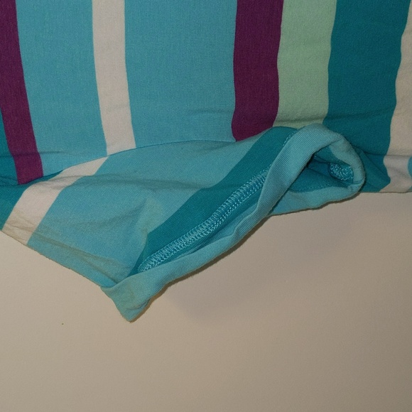 Columbia PFG Omni Wick Women's Size XL Striped Short Sleeve Popover Top - Picture 3 of 13